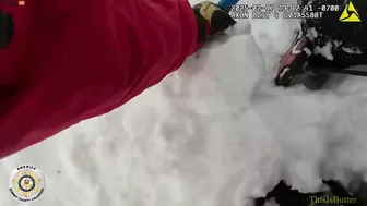 Snowmobiler Buried By Avalanche Rescued From Snow By Rescuers - V