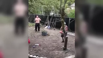 Someone Tried To Chop Down A Tree With A Chainsaw