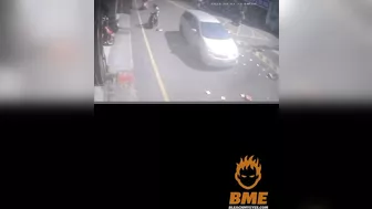 Speeding Car Hits Waiting Motorcyclist, Killing Him