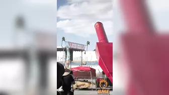 Stuntman Performs Human Cannonball
