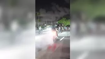 Perform Stunts On Motorcycles In Traffic At Night With Your Boys