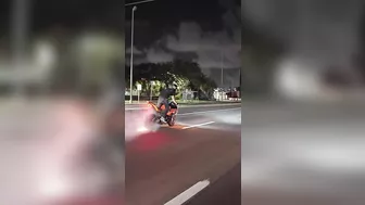 Perform Stunts On Motorcycles In Traffic At Night With Your Boys