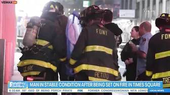 Man Set On Fire At Times Square Food Stand