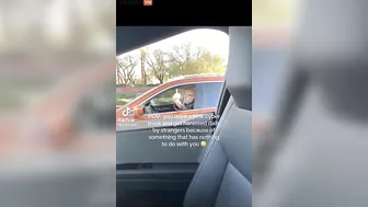 Total Loser Gives The Middle Finger To A Woman Driving A Pink Cybertruck
