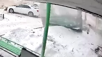 Strong Woman Hit By Debris From House Explosion And Then Run Over