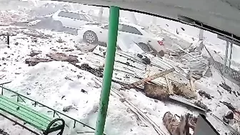 Strong Woman Hit By Debris From House Explosion And Then Run Over