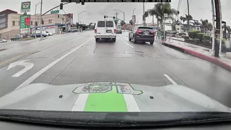 Turn Left And Cross The Traffic Lane And Double Yellow Lines.