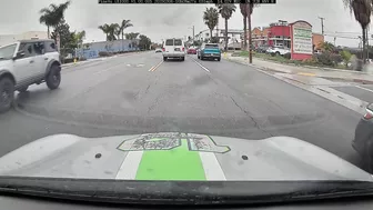 Turn Left And Cross The Traffic Lane And Double Yellow Lines.