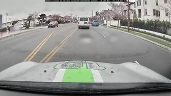 Turn Left And Cross The Traffic Lane And Double Yellow Lines.