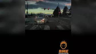 Motorcyclist Spins In The Air After Turning