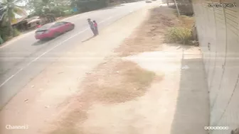 Two People Were Hit By A Motorcycle While Crossing The Road