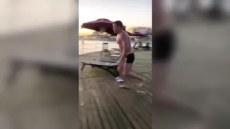 WCGW Try Jumping Over The Rope And Into The Water. What Could Go Wrong?