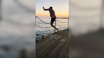 WCGW Try Jumping Over The Rope And Into The Water. What Could Go Wrong?