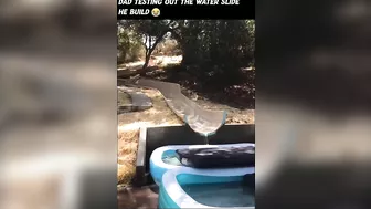 Dad Built His Own Water Slide R Whatcouldgowrong