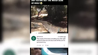 Dad Built His Own Water Slide R Whatcouldgowrong