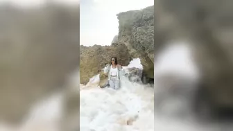 Posing In The Bay Where The Tsunami Hit Whatcouldgowrong