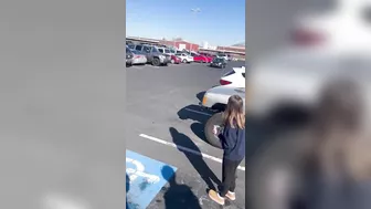 Speeding Up The Car Trying To Jump Over A Pile Of Snow
