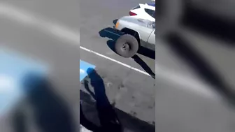 Speeding Up The Car Trying To Jump Over A Pile Of Snow